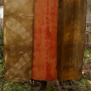 Mushroom Dyed Scarf/Silk Charmeuse Scarf/Mushroom Scarf/Shibore Scarf/Olive Scarf/Salmon Scarf/Rose Scarf/Fungi Scarf/Mushroom/Shibore/Fungi