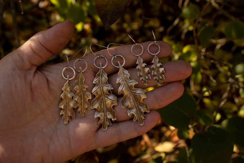 Oak Leaf Pin/Oak Leaf Brooch/Oak Pin/Oak Brooch/Leaf Pin/Botanical Pin/Witch Pin/Brass Brooch/Lapel Pin/Vintage Style Pin/Push Back Pin/Tie image 7