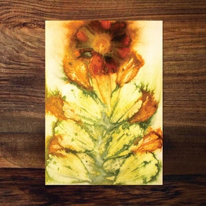 Originele Eco Print / Ecoprint Card / Ecoprint / Botanische Print / One of a Kind Art / Botanische Kunst / Botanische Kaart / Natuur Print / Natuur Kunst / Natuur Kaart