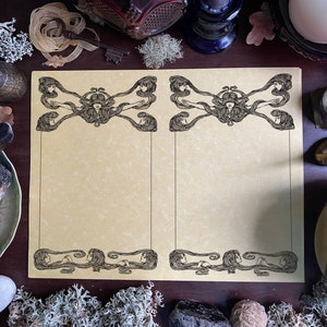 Zirkel/Druckbare Seiten/Journalseiten/Jugendstil Seiten/Buch der Schatten/Tarot Journal/Junk Journal/Dekorationsseite/Digital Download/Grimoire