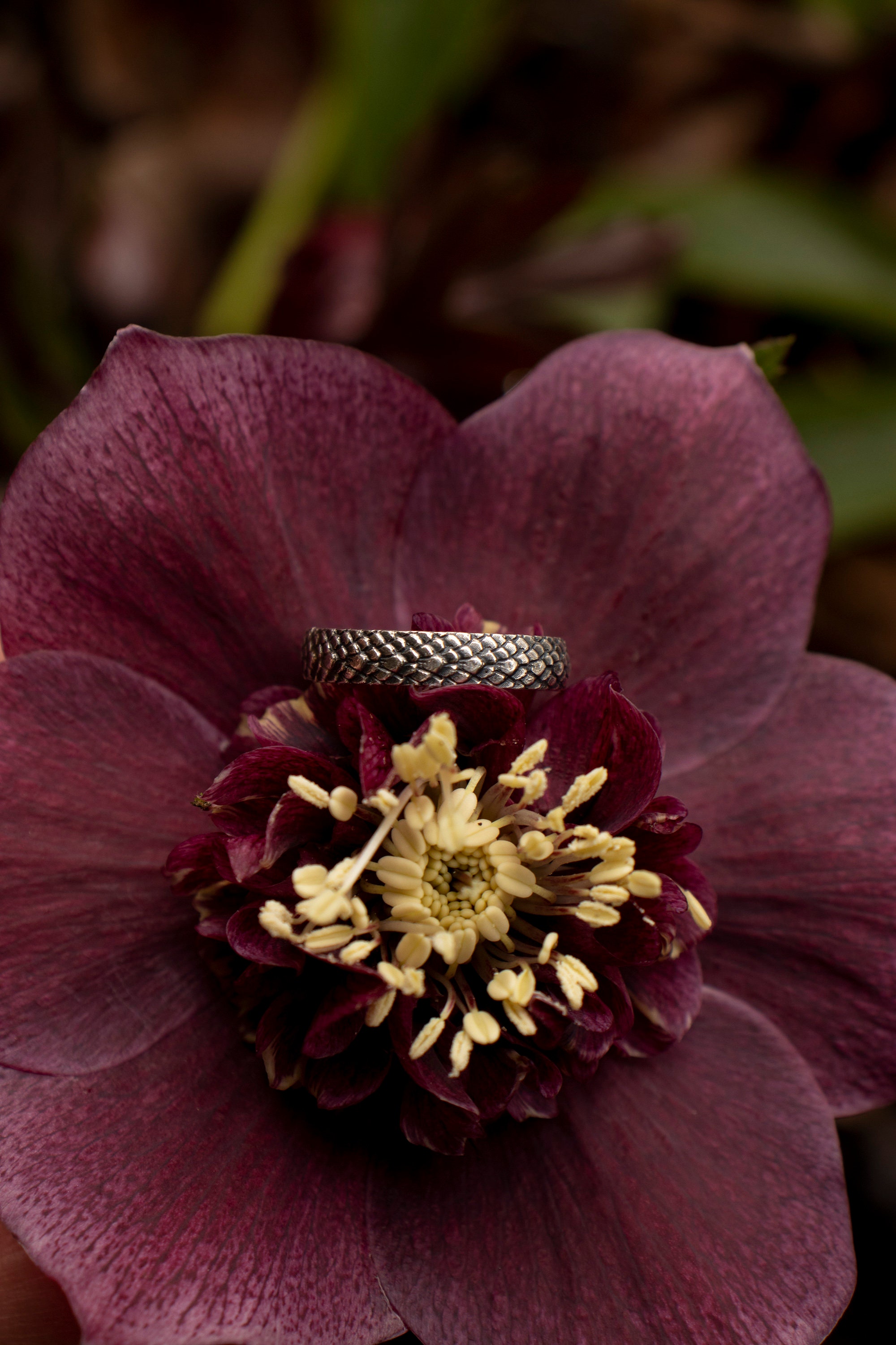 Snake Skin Pattern Rings Snake Skin Texture Stacking Ring - Solid Sterling Silver, Reptile Band ...