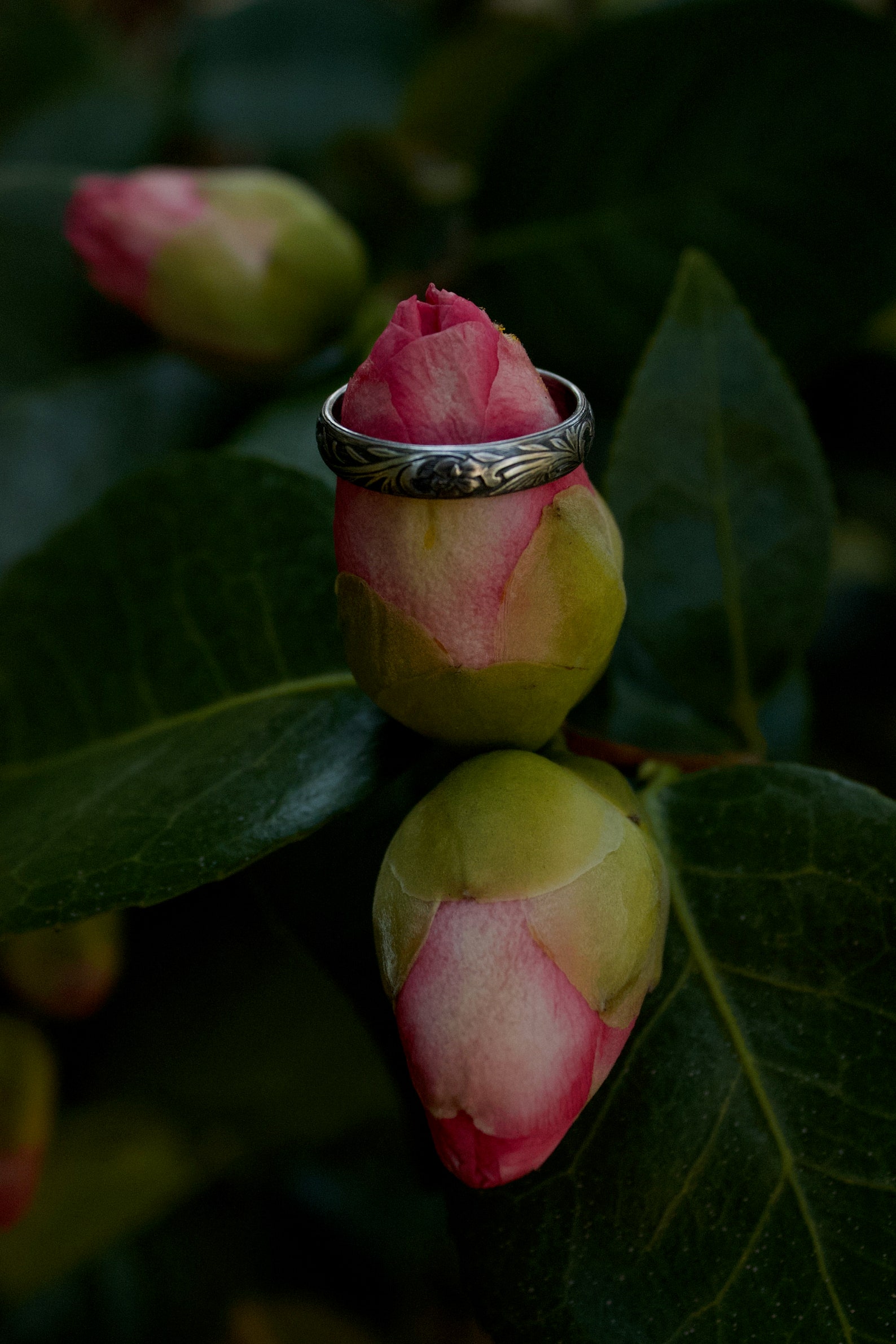 Flower Ring/floral Ring/flower Band/floral Band/sterling Etsy