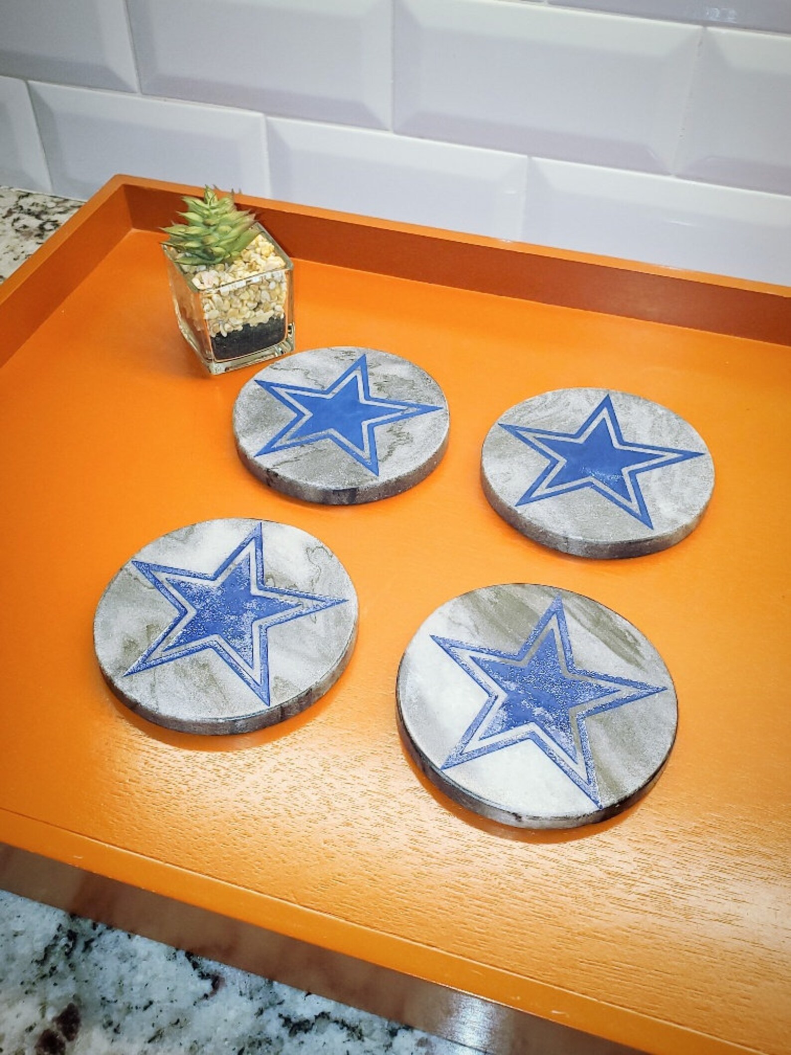 Dallas Cowboys Coasters Cowboys Coasters Marble Coasters Etsy
