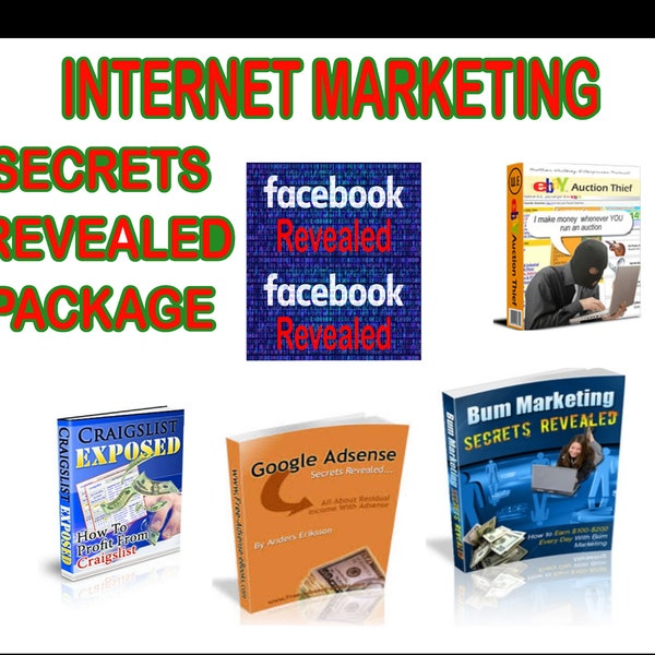 Internet Marketing SECRETS Revealed 5 Book Package. Time Tested Secrets, Internet Marketing, Facebook Marketing, Craigslist Secrets, Online