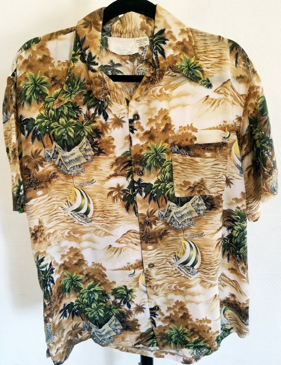 Rare Vintage 70's Aloha-Loni Fashions Hawaiian Shi