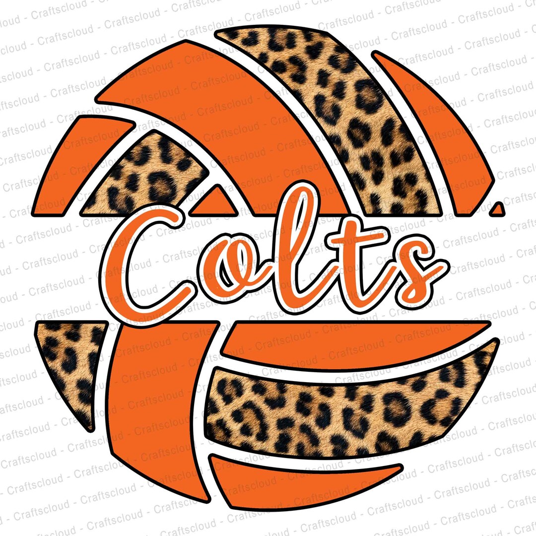 Colts Orange Volleyball Clip Art Leopard Transparent PNG Etsy