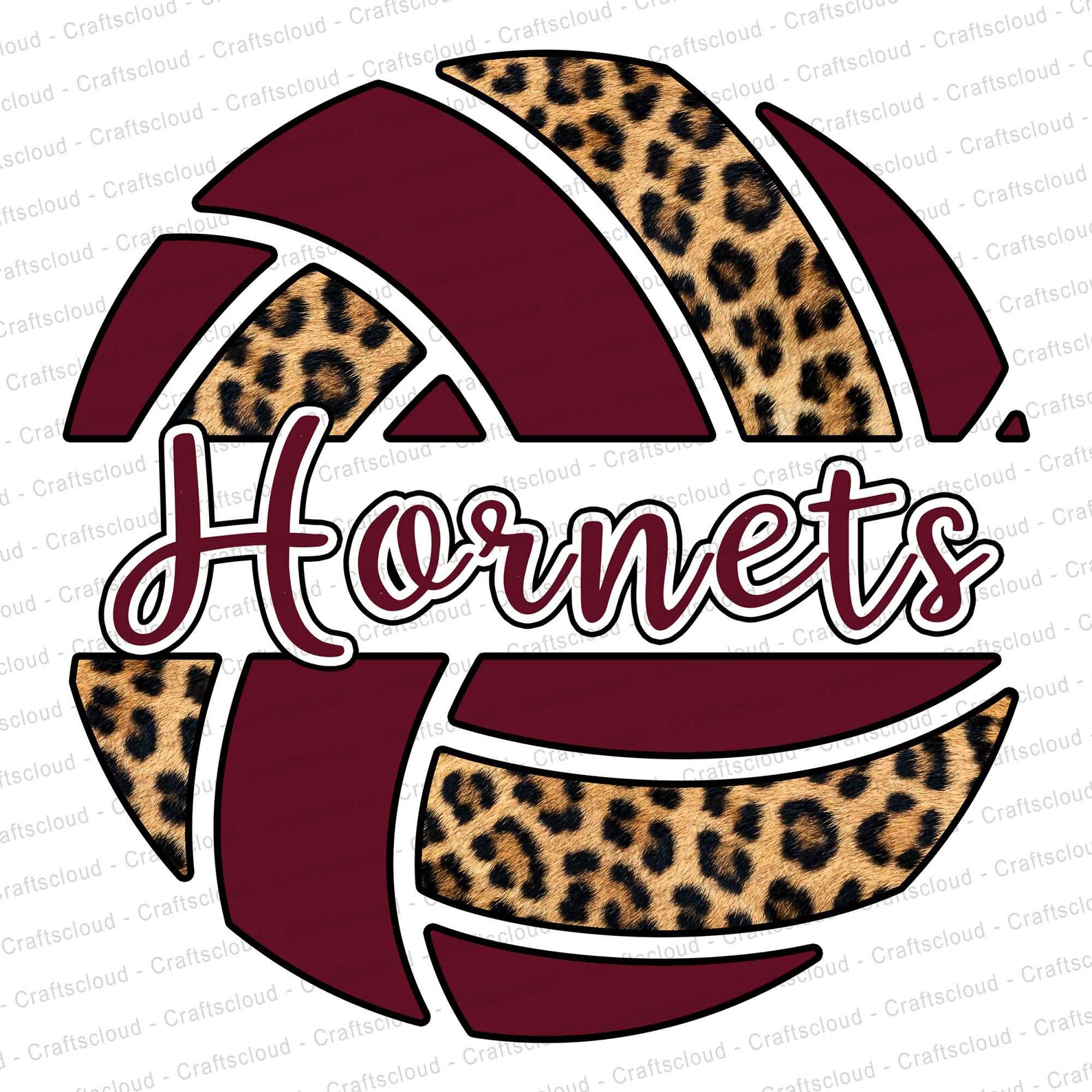Maroon Volleyball Clip Art Leopard Transparent PNG Etsy