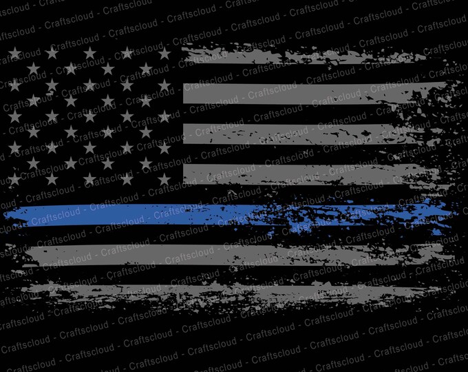 Police Thin Blue Line Png, Police Badge Flag Sublimation Design ...