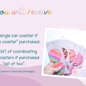 Neoprene Car Coasters – Retro Blue Absorbent Cup Holder Inserts, Reusable & Washable Coasters imagem 10