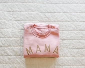 MAMA rose/nude crew