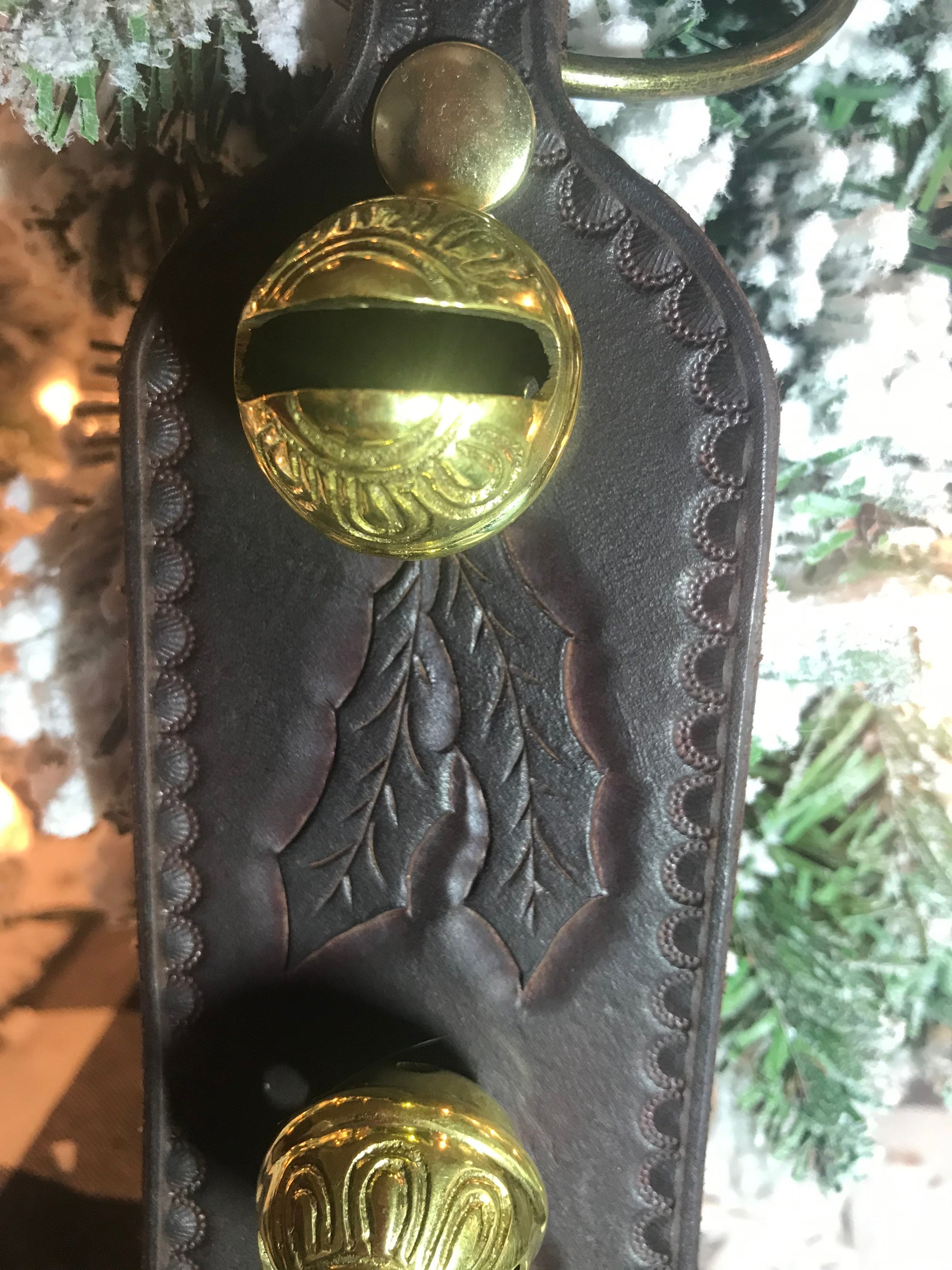 Leather Jingle Bells. Leather Jingle Bells Door Hanger. Etsy