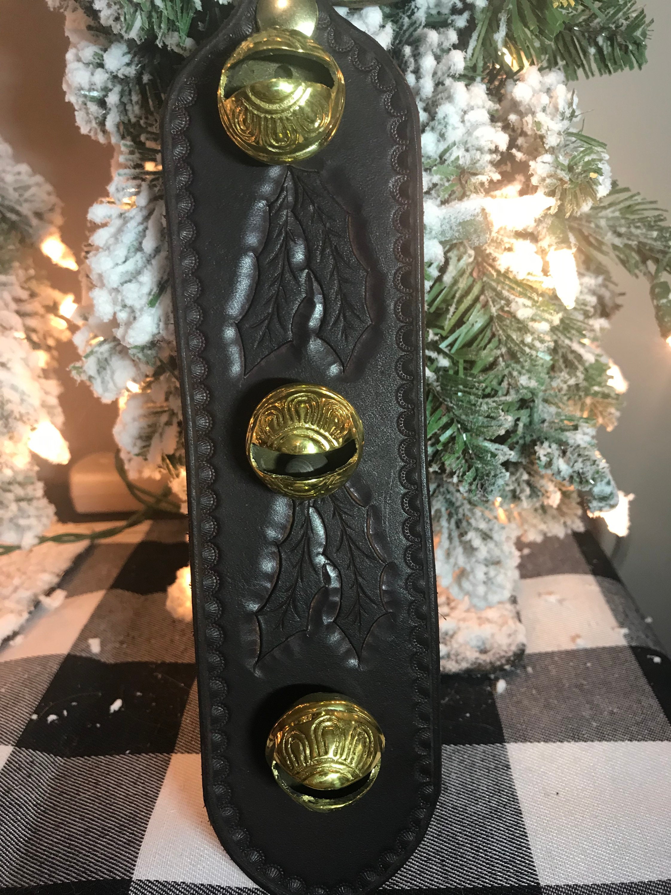 Leather Jingle Bells. Leather Jingle Bells Door Hanger. Etsy