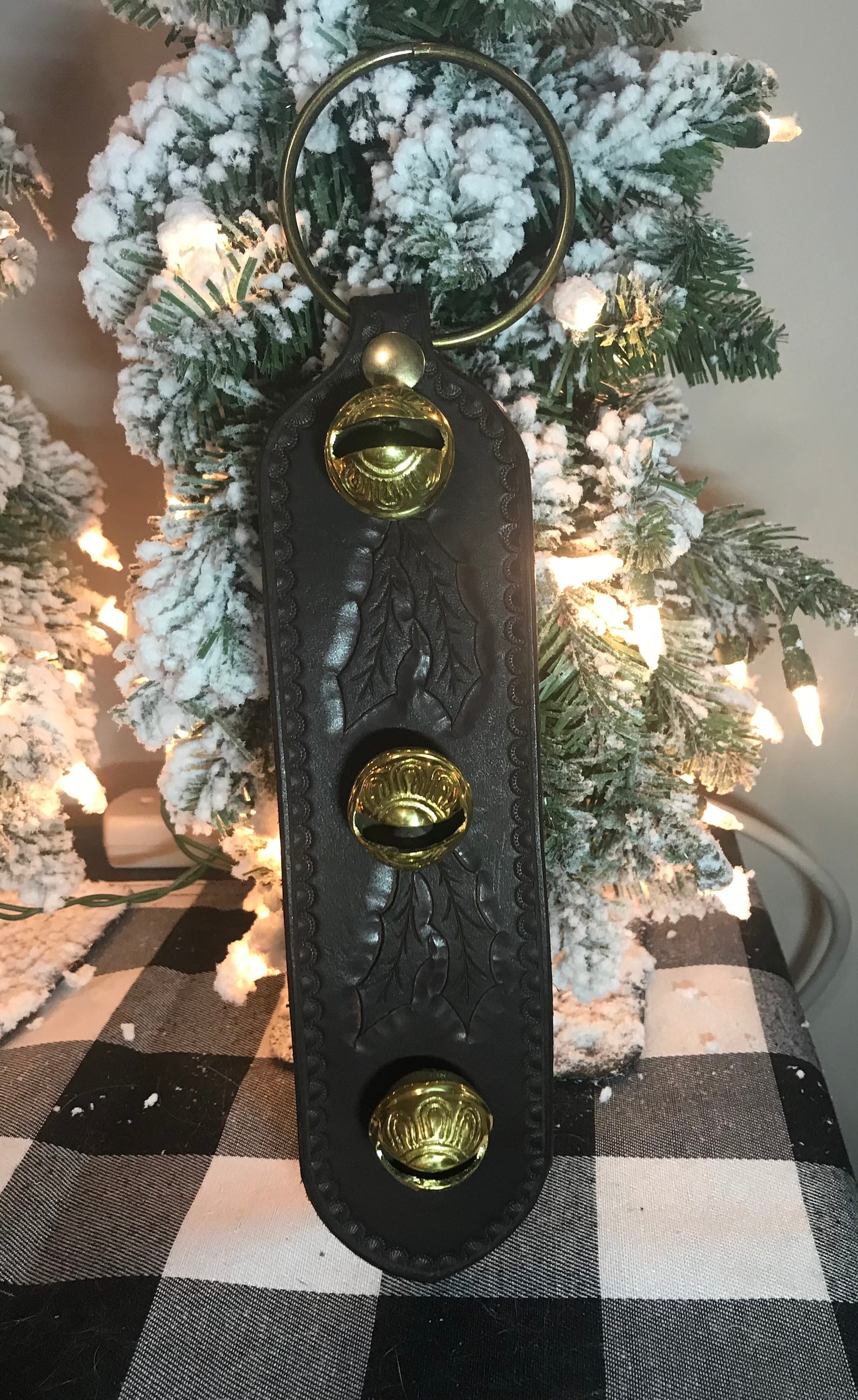 Leather Jingle Bells. Leather Jingle Bells Door Hanger. Etsy