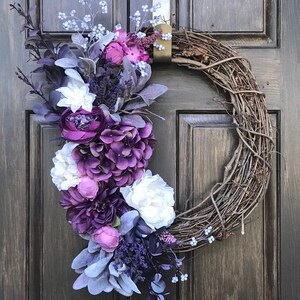 Everyday Wreath.  Front Door Wreath. Purple Wreath. Lavender Wreath. Fall Wreath - Great For The Front Door or Inside!