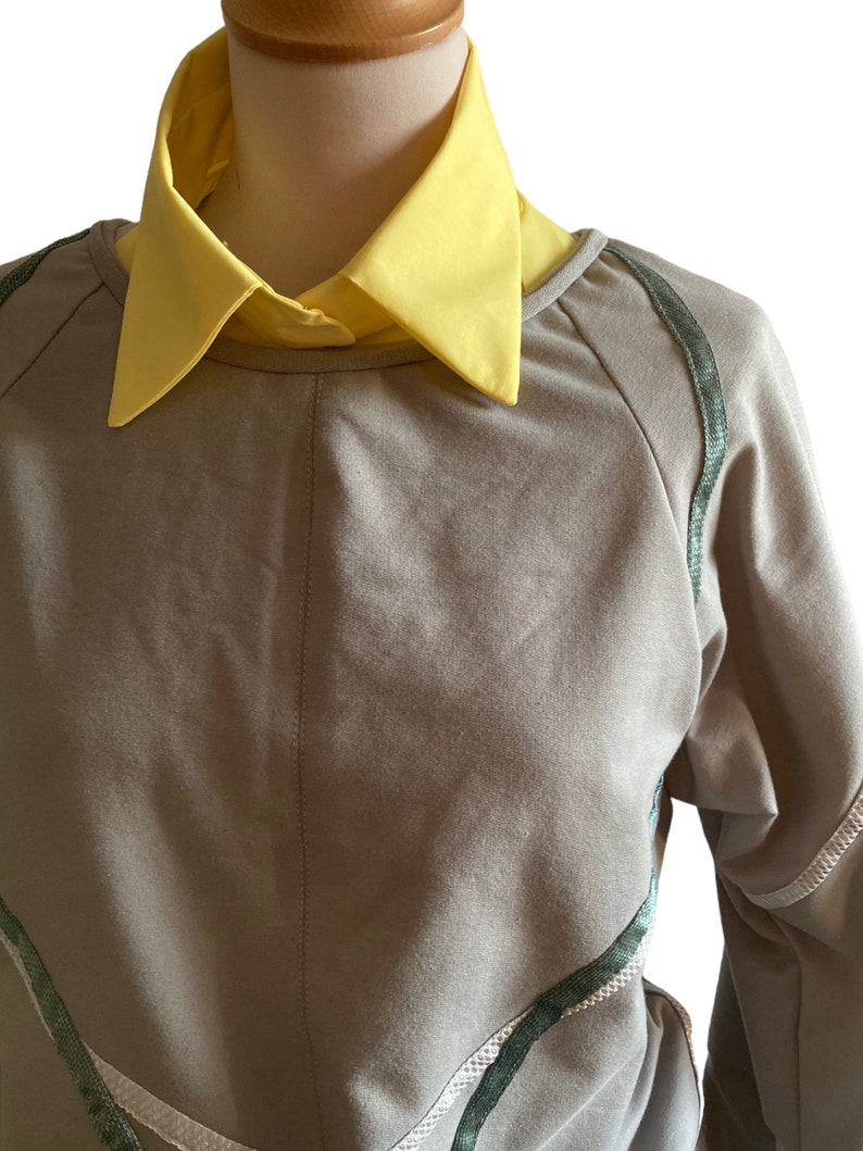 Yellow Shirt Collar Belt Batiste Cotton Shirt Fashion Fashionable Accessory Versatile Looks adjustable one size image 10