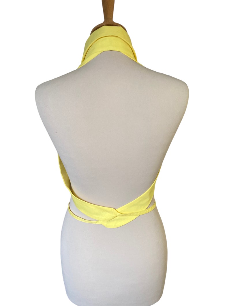 Ceinture de col de chemise jaune Batiste Coton Mode chemise Accessoire à la mode Looks polyvalents réglable taille unique image 9