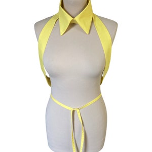 Yellow Shirt Collar Belt Batiste Cotton Shirt Fashion Fashionable Accessory Versatile Looks adjustable one size image 6