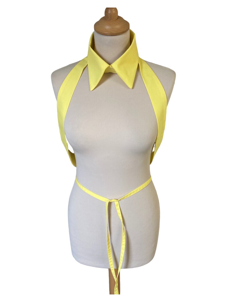 Yellow Shirt Collar Belt Batiste Cotton Shirt Fashion Fashionable Accessory Versatile Looks adjustable one size image 6