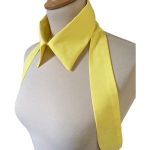 Ceinture de col de chemise jaune Batiste Coton Mode chemise Accessoire à la mode Looks polyvalents réglable taille unique image 2