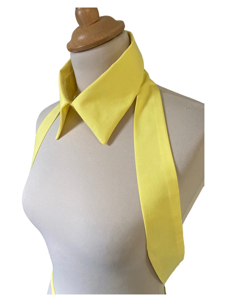 Cinturón Cuello Camisero Amarillo Algodón Batista Camisa De Moda Accesorio de moda Aspectos versátiles ajustable talla única imagen 2