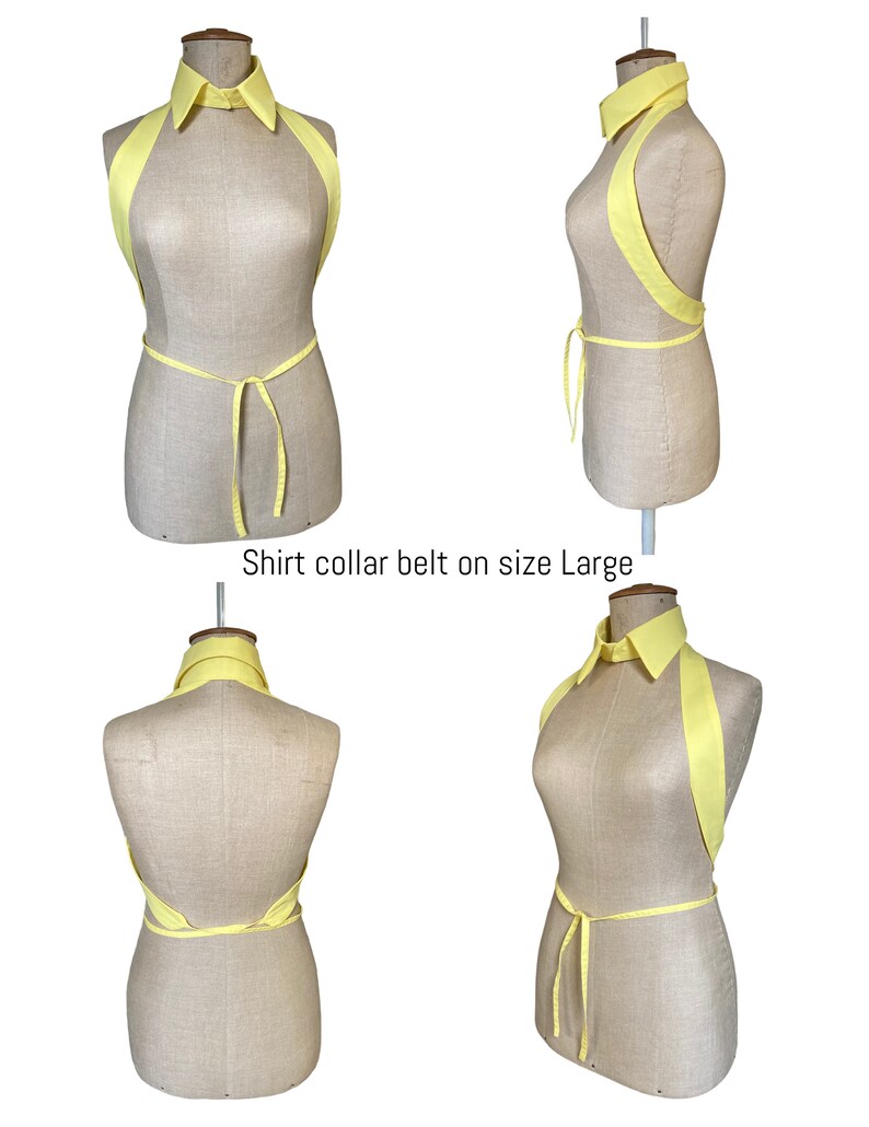 Cinturón Cuello Camisero Amarillo Algodón Batista Camisa De Moda Accesorio de moda Aspectos versátiles ajustable talla única imagen 7