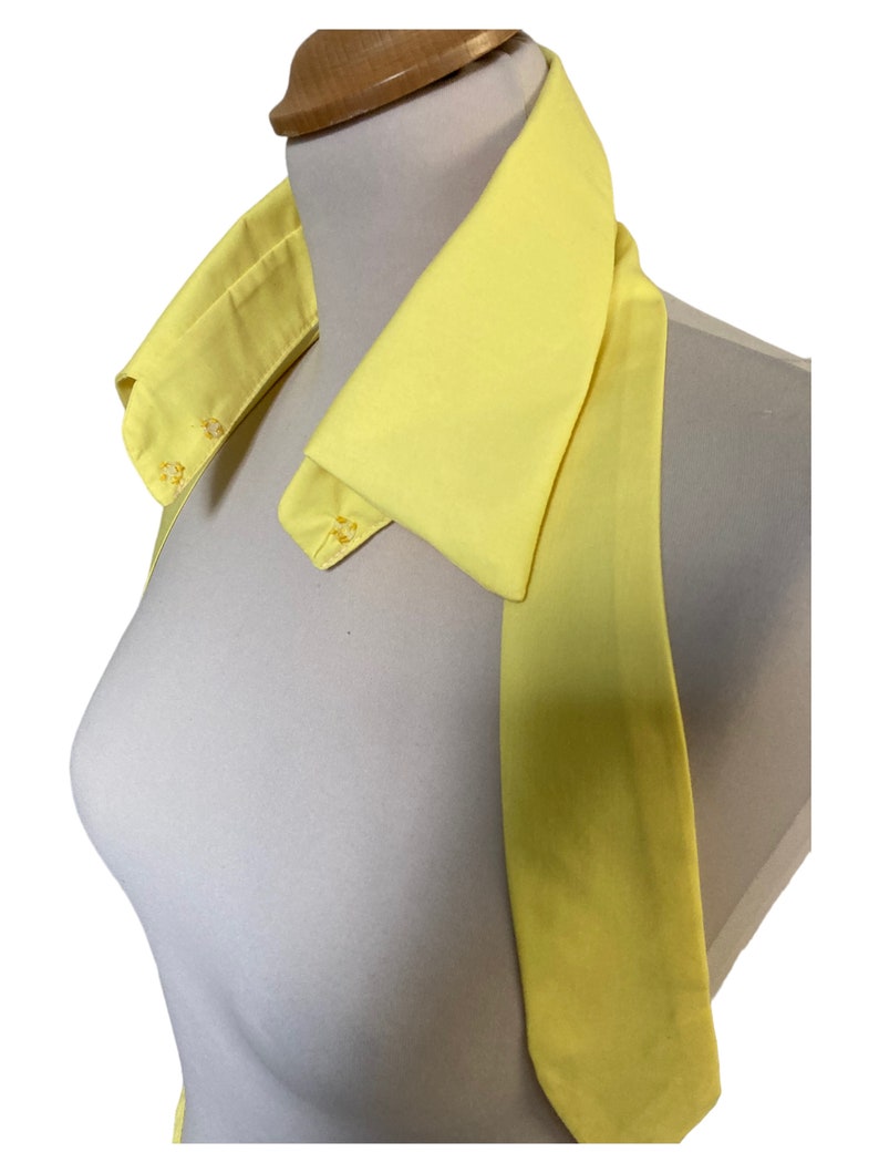 Yellow Shirt Collar Belt Batiste Cotton Shirt Fashion Fashionable Accessory Versatile Looks adjustable one size image 5