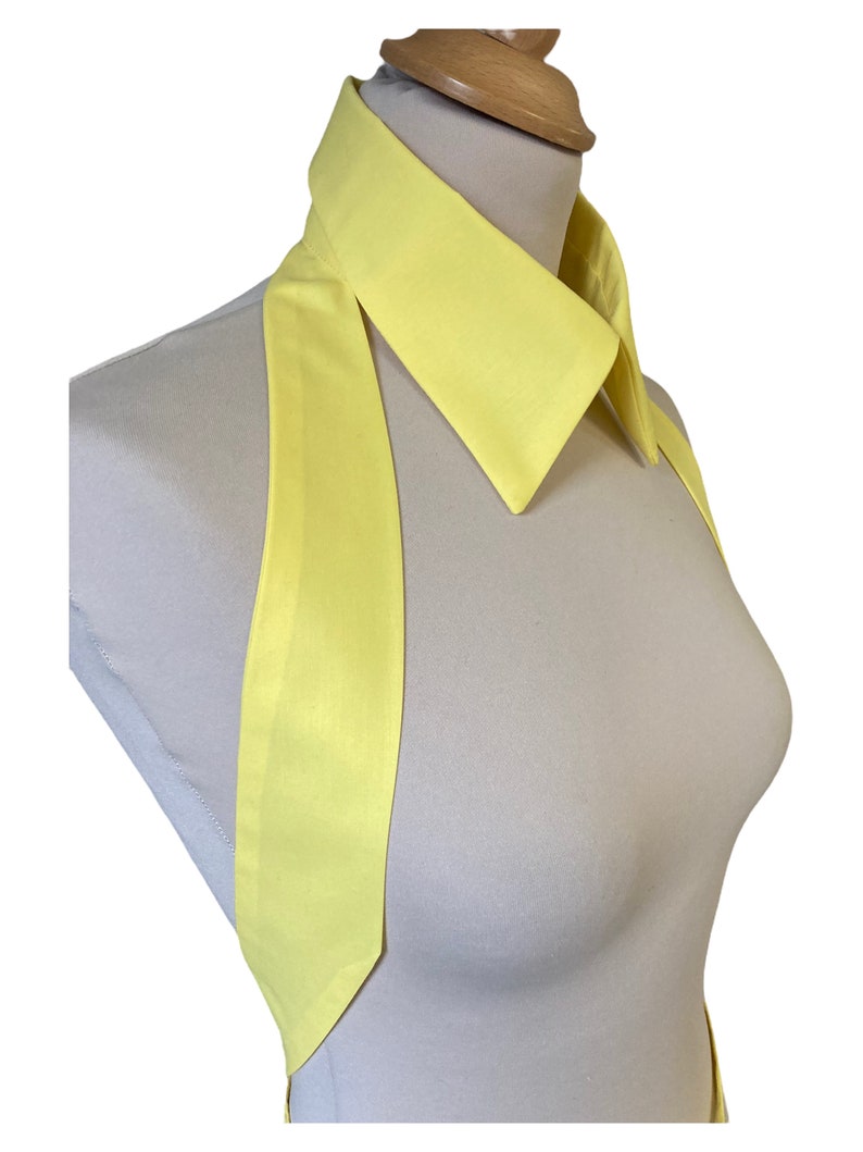 Yellow Shirt Collar Belt Batiste Cotton Shirt Fashion Fashionable Accessory Versatile Looks adjustable one size image 8