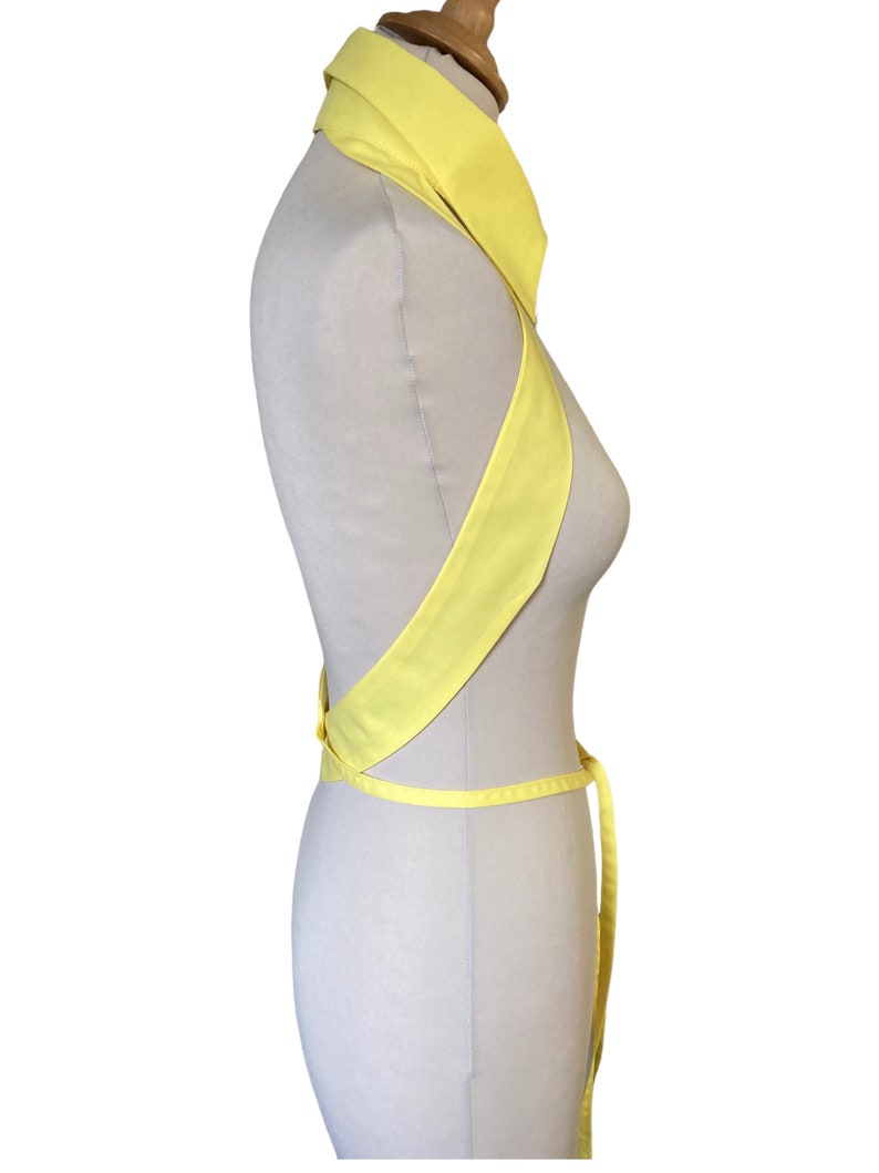 Ceinture de col de chemise jaune Batiste Coton Mode chemise Accessoire à la mode Looks polyvalents réglable taille unique image 4