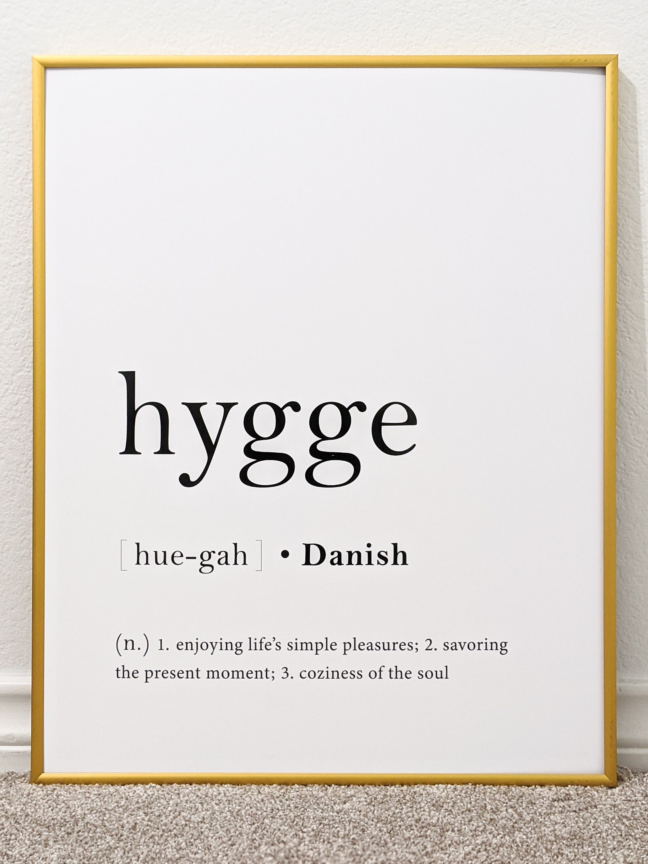 Hygge Definition Print Liesel Wall Art Hygge Printable Hygge Gift