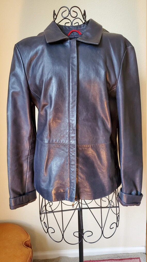 90s Daniel Hechter, Paris Black Leather Jacket - Gem