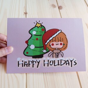 Joyeuses Fêtes // Cartes à noter vierges - Cadeaux de Noël - Cartes de Noël - Cadeaux de Noël - Carte de vœux mignonne - Noël