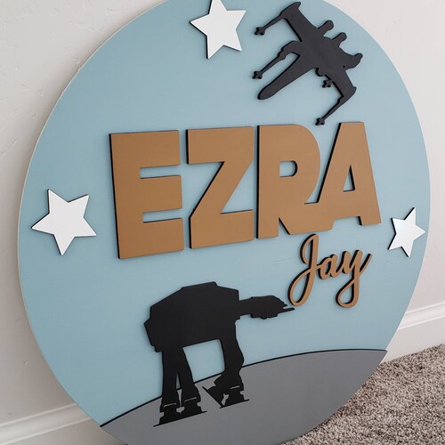 Custom Name Sign Star Wars Decor Nursery Decor Playroom Etsy