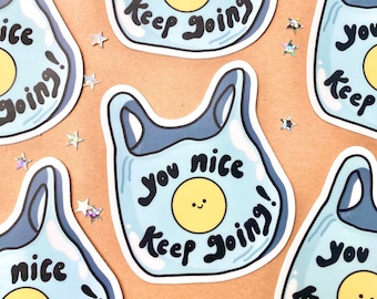 BTS Jimin You Nice Bag - Vinyl Sticker