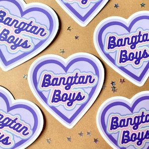BTS Bangtan Boys Retro Heart - Vinyl Sticker