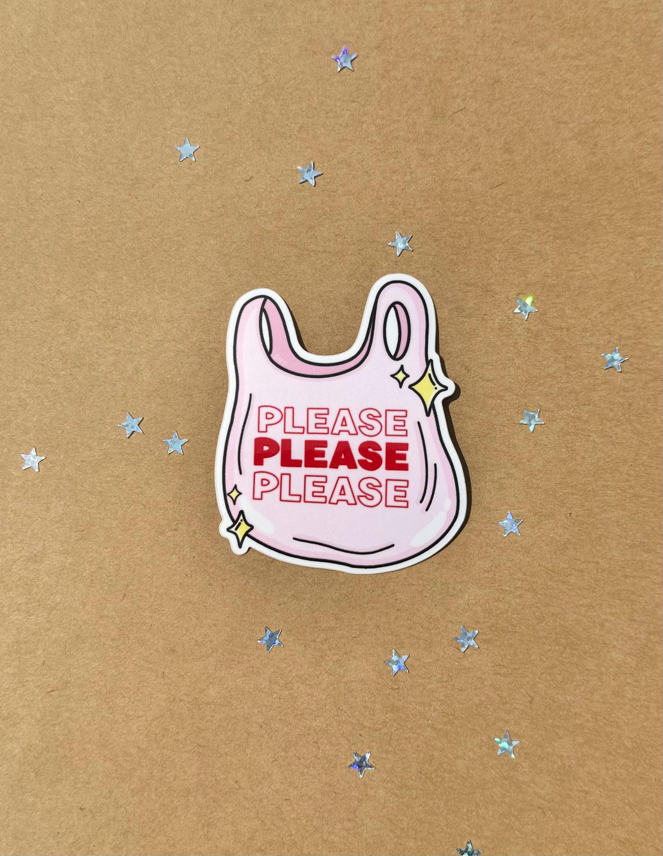 Pwease Sticker BTS Please Bag - Vinyl Sticker - Etsy