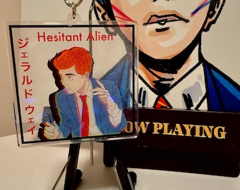 Hesitant Alien Holographic Keychain
