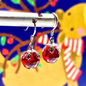 Christmas Ornament Drop Earrings |  Dangle Earrings | 925 Sterling Silver Earrings | Silver Earring | Christmas Earrings | Christmas Gift