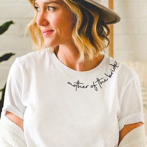 Minimal Mother of the Bride Shirt, Mother of the Groom T-shirt, Bachelorette Party Shirt, Mother of the Bride Gift, Bridal Party Shirt