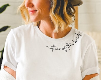 Mother of the Bride Shirt, Minimal Mom of the Groom Gift for Wedding Day