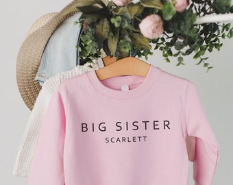 Custom Big Sister Sweatshirt | Big Sister Crewneck | Sister Brother Matching Baby Hospital Outfits