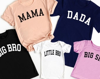 Family Custom Shirts | Matching Family Outfits | Preppy Mama Dada Mini Tshirts | Hospital Outfits
