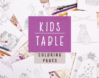 Wedding Coloring Pages | Kids Table Activity (PDF Download)