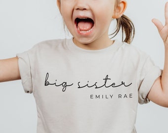 Big Sister Little Brother Shirts | Custom Big Sister Tee | Sister Brother Matching Baby Hospital Outfits