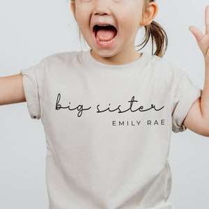 Big Sister Little Brother Shirts | Custom Big Sister Tee | Sister Brother Matching Baby Hospital Outfits