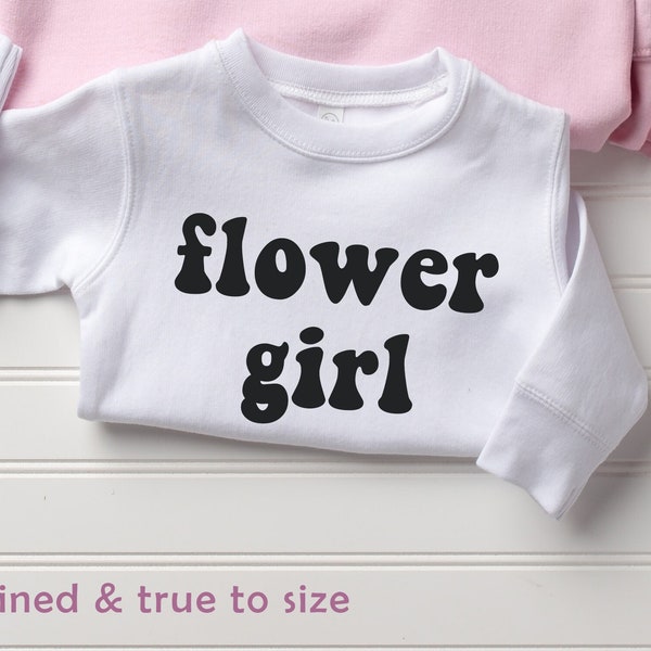 Flower Girl Sweatshirt | Customized Retro Kids Crewneck