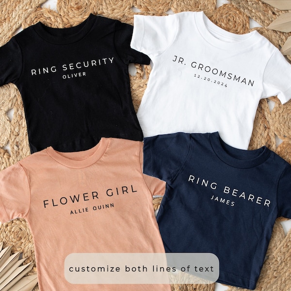 Ring Security Gift | Personalized Matching Ring Bearer Shirts | Ring Security Jr Best Man Shirt | Flower Boy or Girl Custom Tees