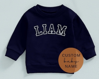 Custom Baby Pullover Sweatshirt | Personalized New Baby Announcement Longsleeve