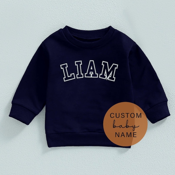 Custom Baby Pullover Sweatshirt | Personalized New Baby Announcement Longsleeve