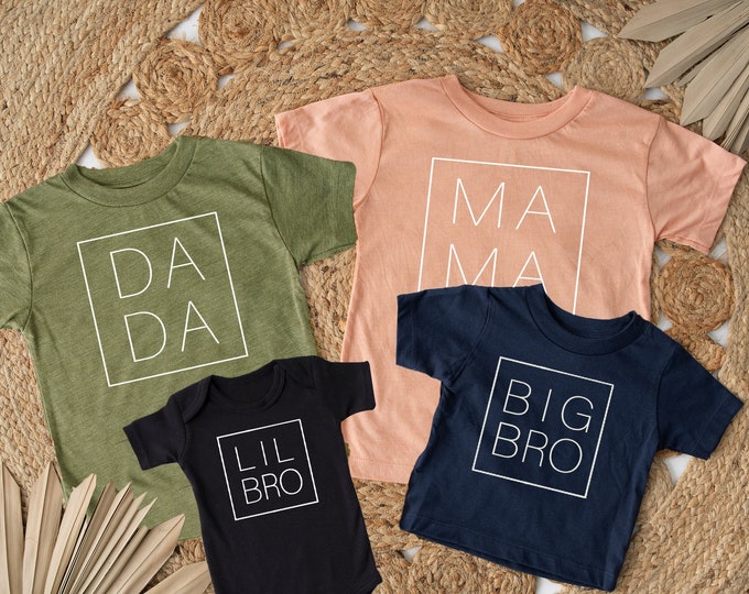 Family Matching Outfits, Mama Mini Nana Shirts, Mom Dad Baby Shirts, Mother's Day Shirt , Family Photo Shirts, New Baby Gift