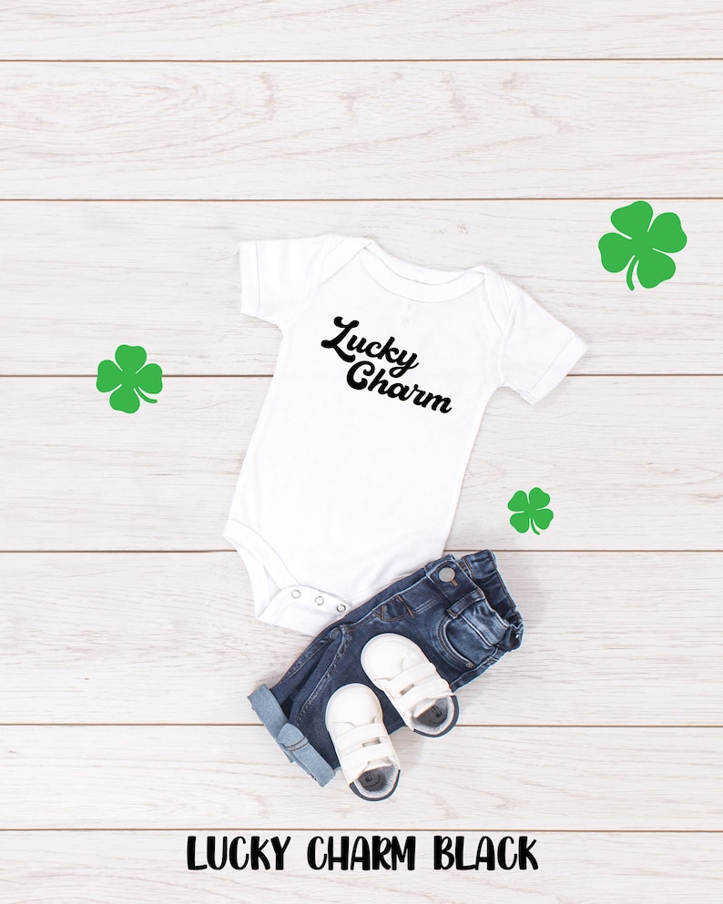 St Patricks Day One Piece or Toddler Tshirt Kids Gender Neutral Bodysuit or Tee Mama/'s Lucky Charm Baby Clothes